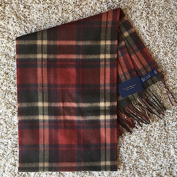💛NEW!💛100% CASHMERE Club Room Scarf W12” x L60” - Picture 5 of 6